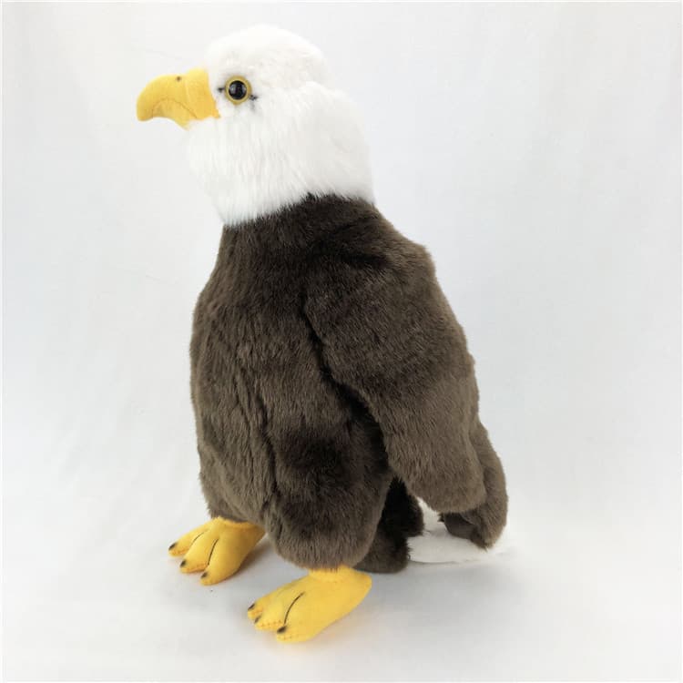 Brinquedo De Pelúcia De Águia Careca Fofo-Pássaro Realista , Boneca De Majestosa Para Colecionadores , Decoração Detalha