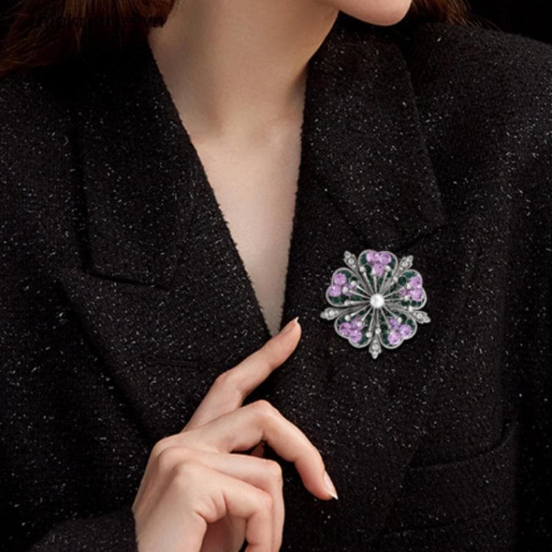 THI Strass Flor De Cerejeira Broche Pinos Plantas Corsage Para Roupas Femininas Mochila Decoração VN