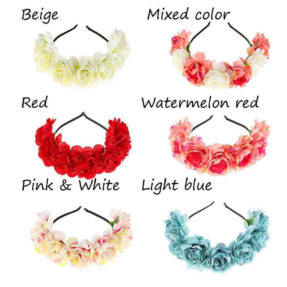MIOSHOP Fita De Cabeça Feminina Flower Headband Ladies Girls Cabeleireiro Acessórios Festa De Casamento