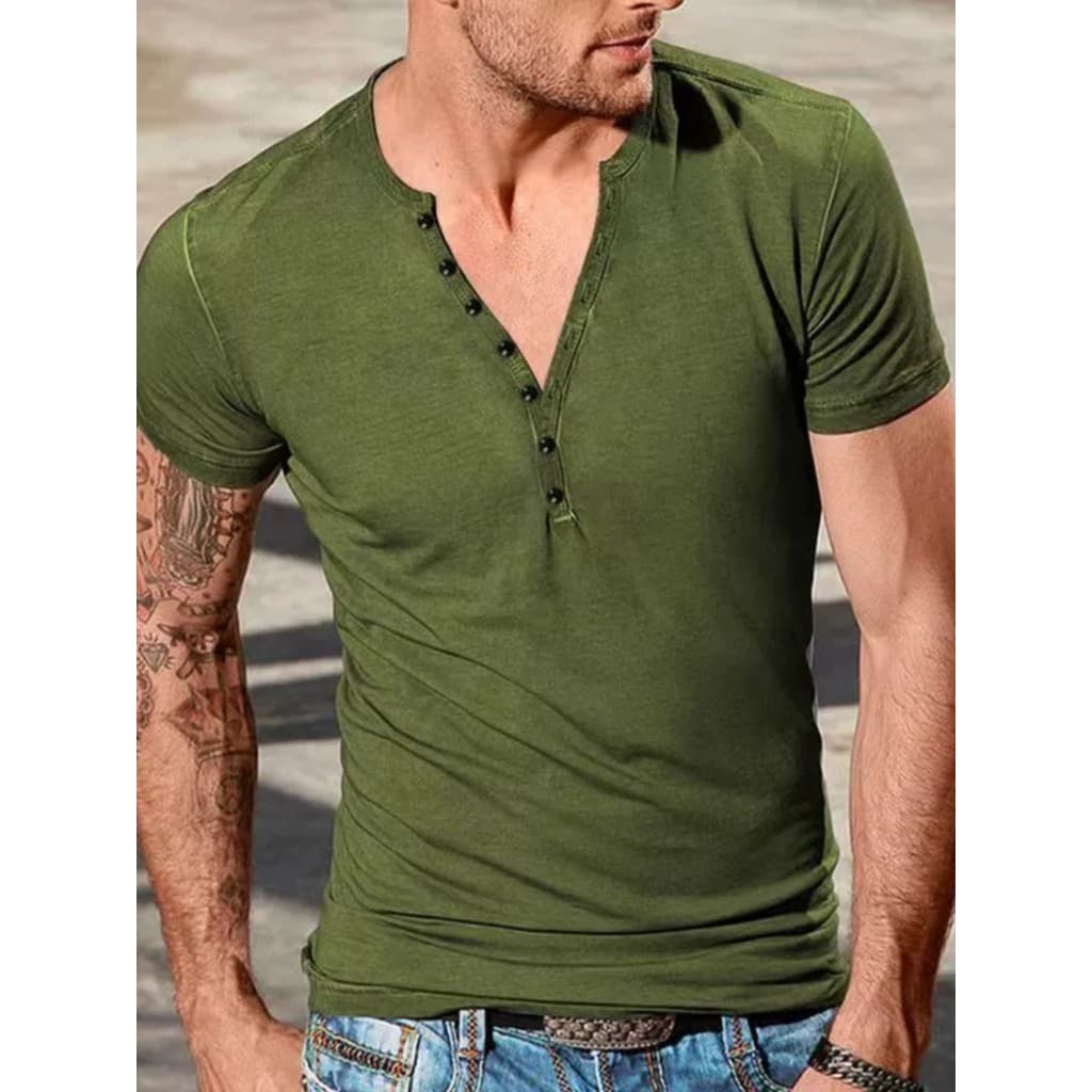2023 Verão Novo Masculino Casual Bomli Em Torno Do Pescoço De Manga Curta Camiseta Masculina