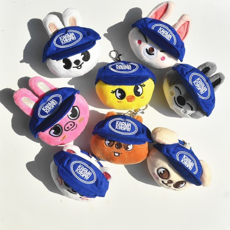 Kpop Stray Kids Skzoo KARMA Ballcap Brinquedo De Pelúcia Bonito Plushie Chaveiro Bangchan Felix Changbin Wolfchan