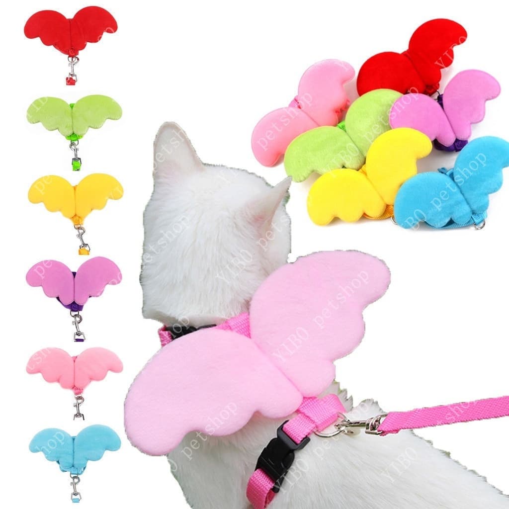 Conjunto De Coleiras E Para Cães De Estimação , Anjo Fofo , Pequenos , Gatos , Designer Ajustável , Acessórios Animais