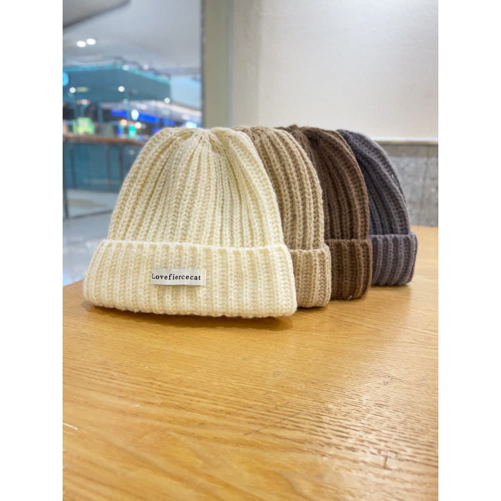 Outono inverno estilo japonês etiqueta de pano ins Melade chapéu de malha feminino All-Match engrossado quente à prova d