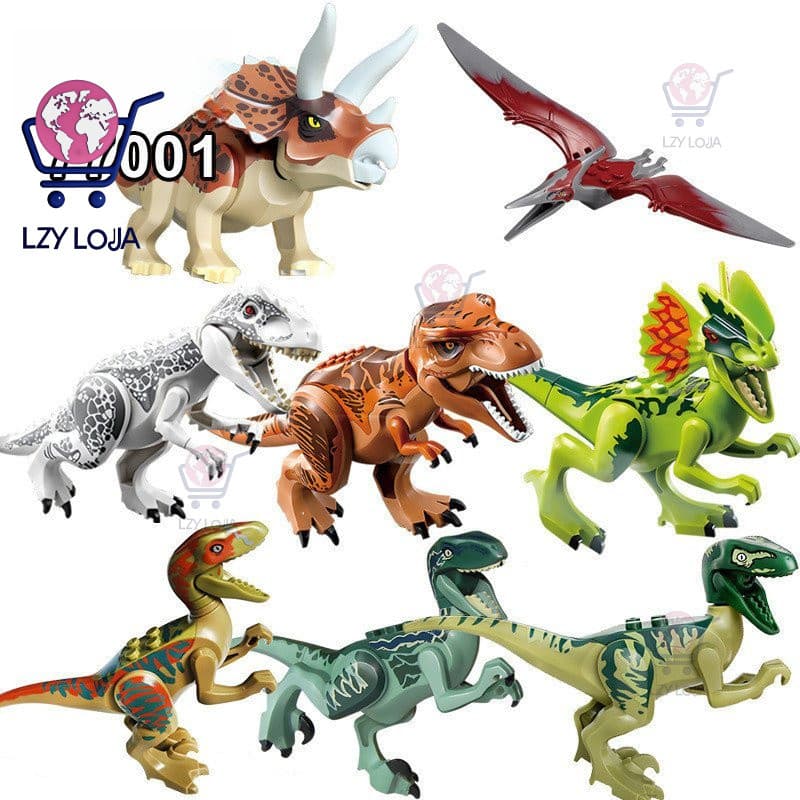 Lego De Dinossauro Jurássico , Tiranossauro Rex , Velociraptor , Pterosaur , Brinquedos Híbridos De
