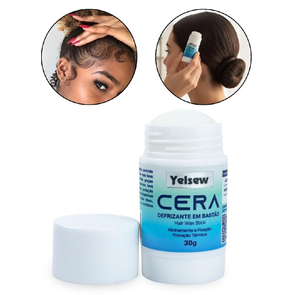 Cera Defrizante Finalizador Acabamento em Bastão Yelsew 30g Modeladora Capilar Baby Hair Penteados