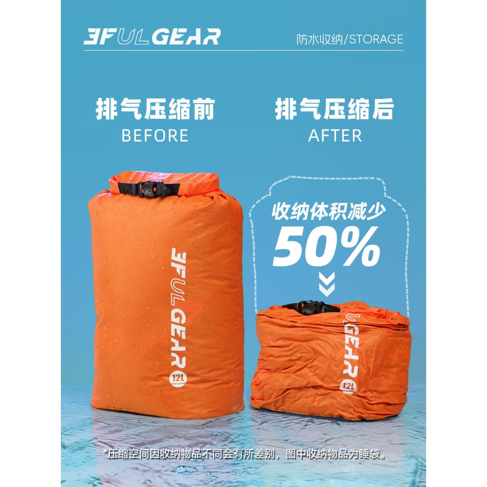 Sanfeng bolsa à prova d'água escapaz, ultraleve, 15D, Silicone, à prova d'água, à deriva, maiô, saco de dormir, armazena