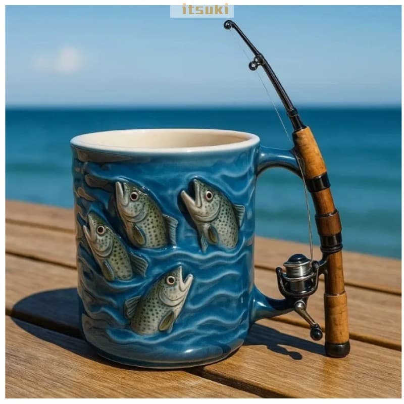 Copo De Resina Fisherman Dream Com Forro-Caneca Engraçada Presente Para Amigos