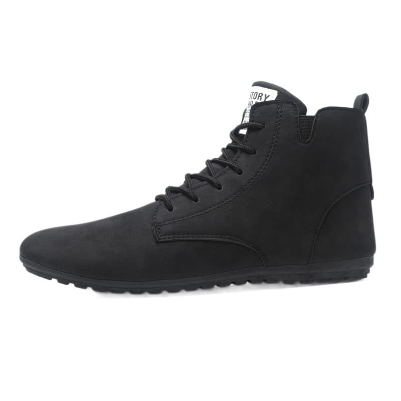 Botas masculinas retrô britânicas de cano alto, sapatos casuais leves