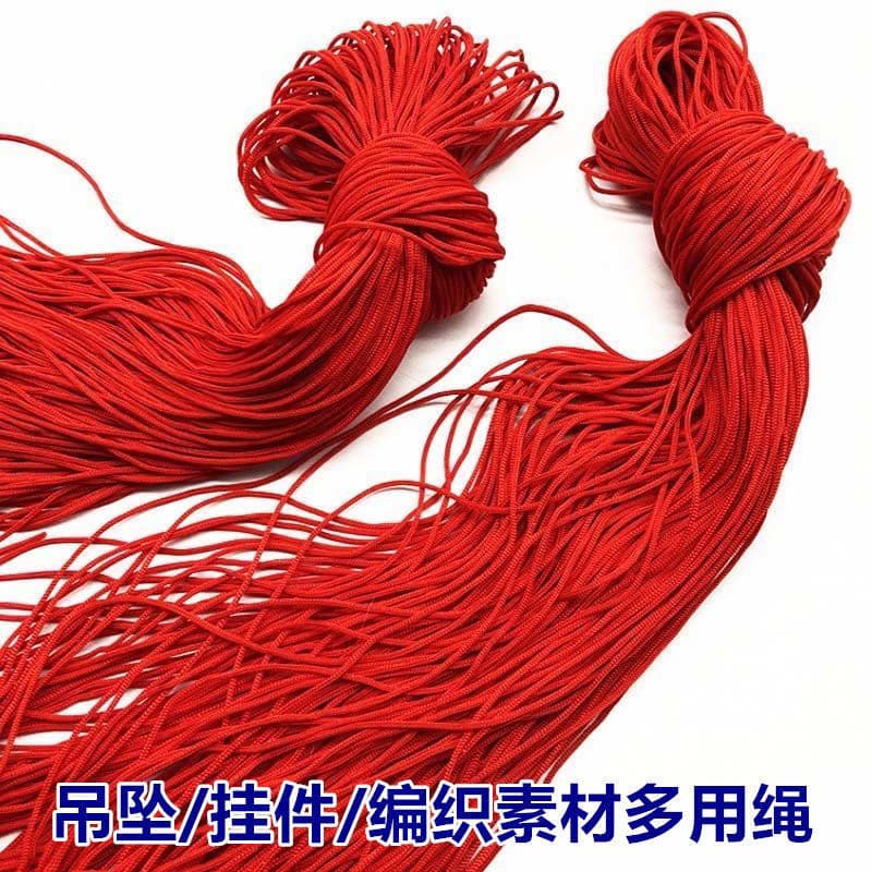 Borla corda cabeça cordão fio borla orelha artesanal diy Material corda vermelha pulseira trançado pingente corda vermel
