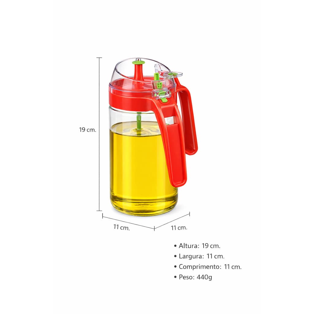Galheteiro Spray wincy Borrifador Dosador Para Azeite Vinagre Oléo Vidro Vinagreiro Azeiteiro Cozinha 660ml