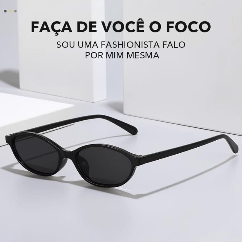 Novos óculos de sol femininos estilo europeu americano Retro Oval pequeno quadro óculos de sol