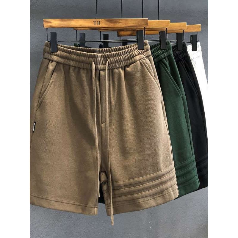 Três barras Design High-End esportes pesados Shorts casuais calças masculinas verão solto calças de cinco pontos america