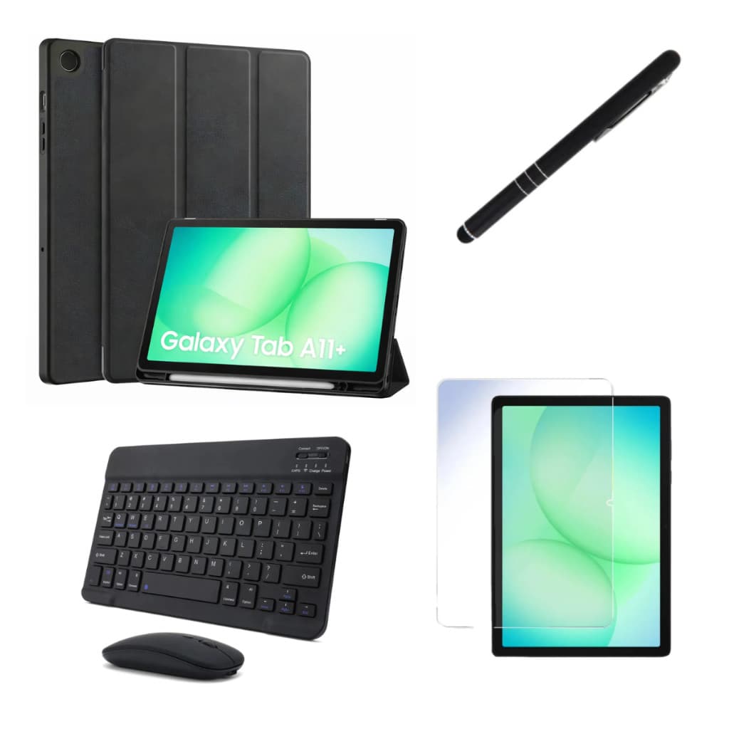 Kit Completo Capa Smart + Película + Mouse + Teclado Caneta Para Samsung Galaxy Tab A11+ A11 Plus SM-X230/X236