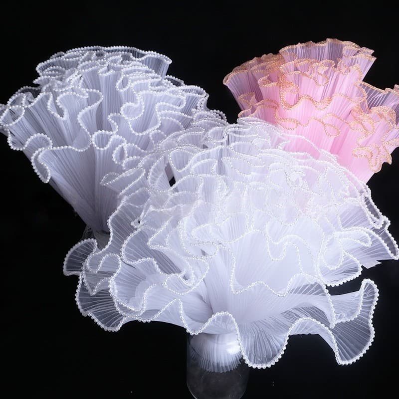 28cm * 3.2m pérola onda gaze Material de embalagem Floral feriado aniversário presente buquê cópia
