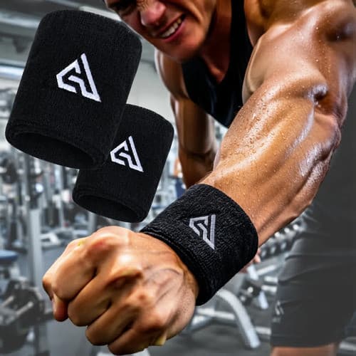 Munhequeira Atoalhada Ultra Absorvente Seca Suor Crossfit Esportiva Tênis e Beach Tennis