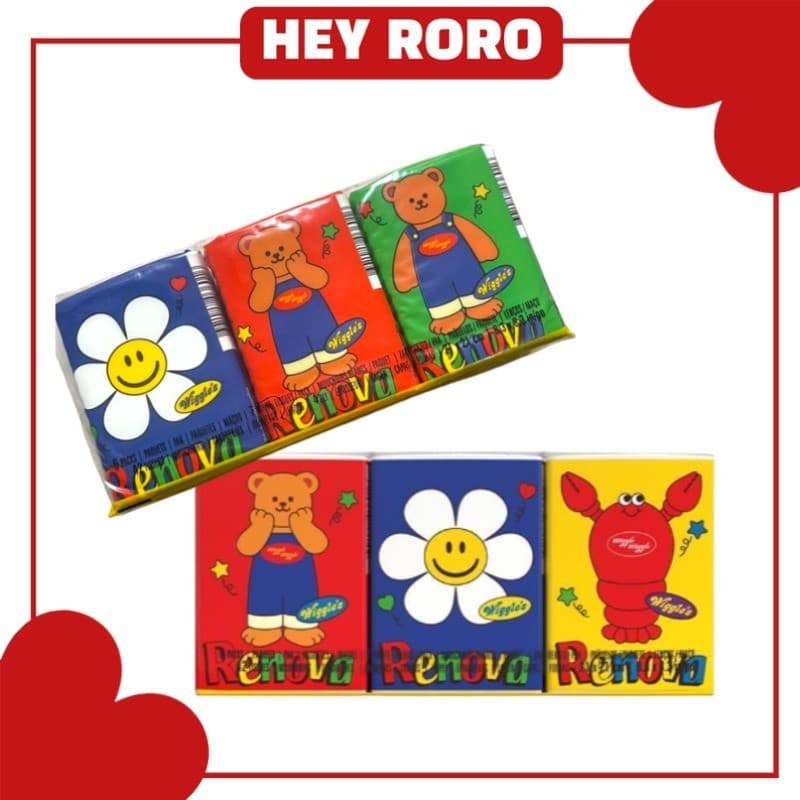 [WIGGLE] Lenço De Bolso De 4 Camadas Renova 7 Folhas De 6 Pacotes