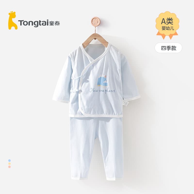 Tongtai roupas de bebê recém-nascido monge roupas de algodão puro pijamas outubro-março bebê primavera verão estilo fino