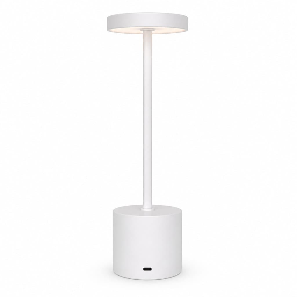Luminária De Mesa LED Touch Recarregável USB Sem Fio Luz Ajustável Branco Preto Doméstico Design Moderno Decorativo Top