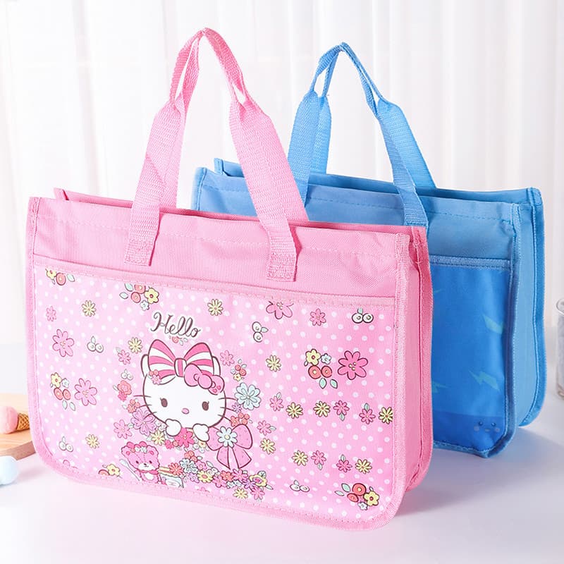 Bolsa de ensino para estudantes da escola primária, sacola de transporte para livro, desenho animado, bolsa escolar fofa
