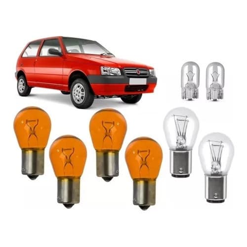 Lampadas Fiat Uno Lanterna Traseira Pisca Seta Ré Freio