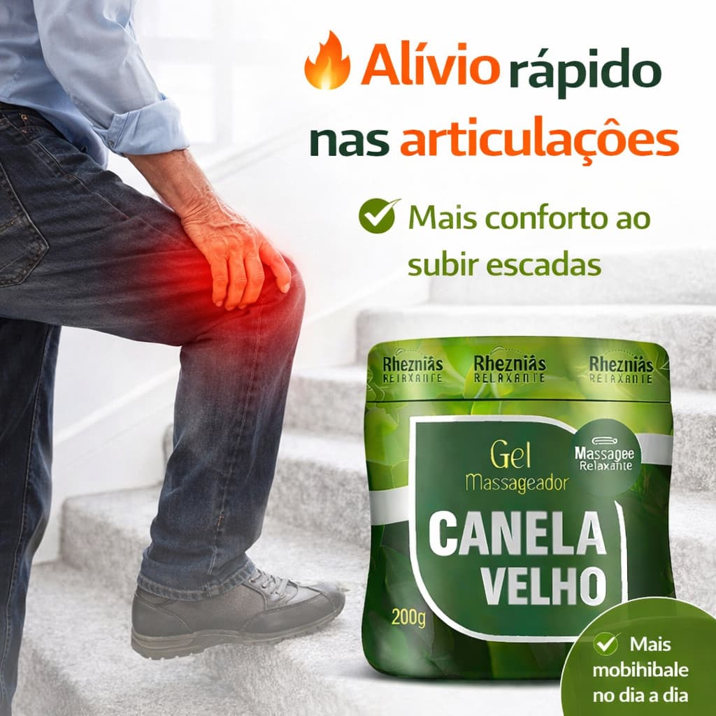 Gel Massageador Canela - Relaxamento e Alívio com Ervas Naturais para rapido alivio dores musculares