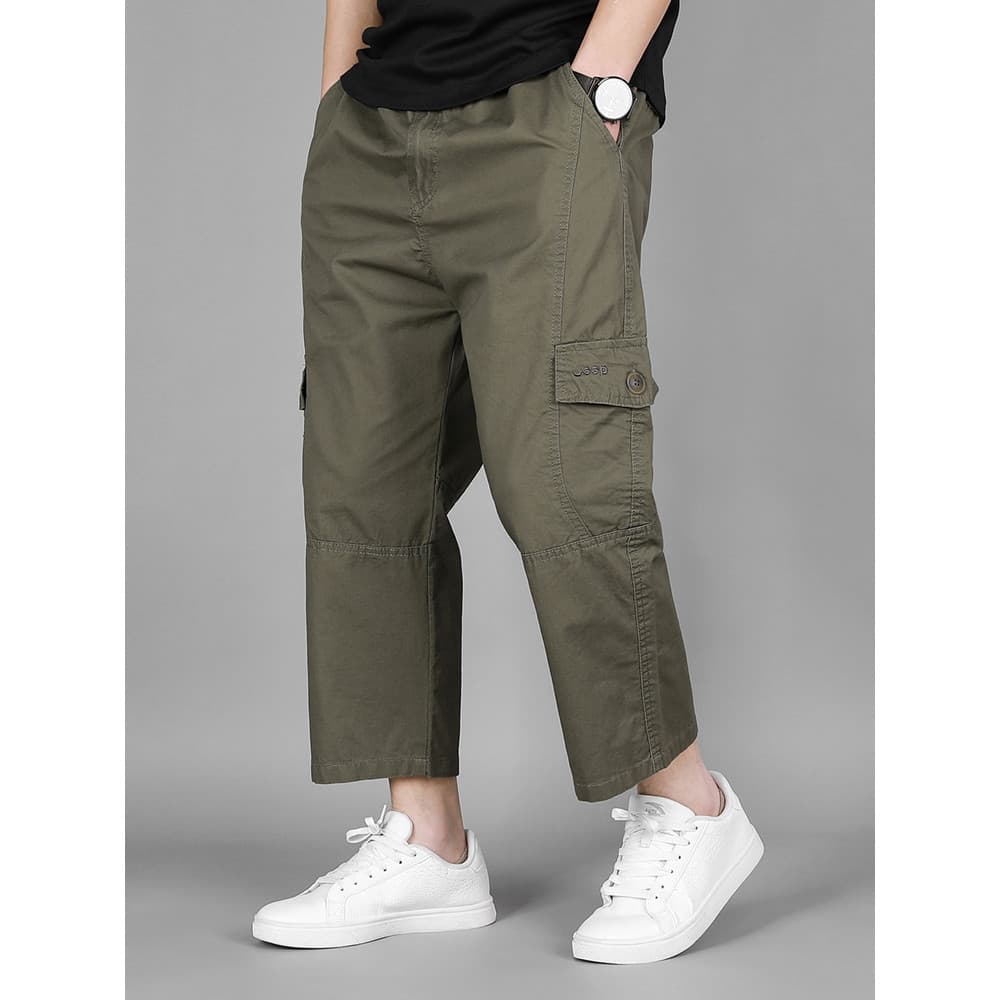 Macacão Shorts masculino verão fino algodão puro calças cortadas mais gordura mais calças esportivas soltas plus Size ca