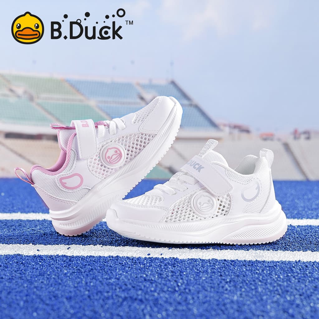 B.Duck Pequeno Pato Amarelo Calçados Esportivos Infantis Malha Respirável Velcro Primavera Verão Meninos Meninas Sapatos