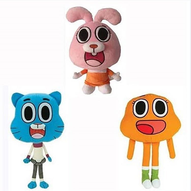Brinquedo De Pelúcia De Gato De Desenho Animado Azul , Boneca Anime De Expressão Engraçada-Presente Colecionável Temátic