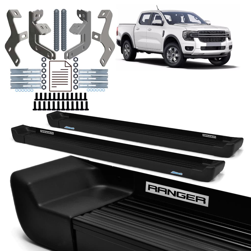 Estribo Prime Ranger 2024/... Cabine Dupla Preto