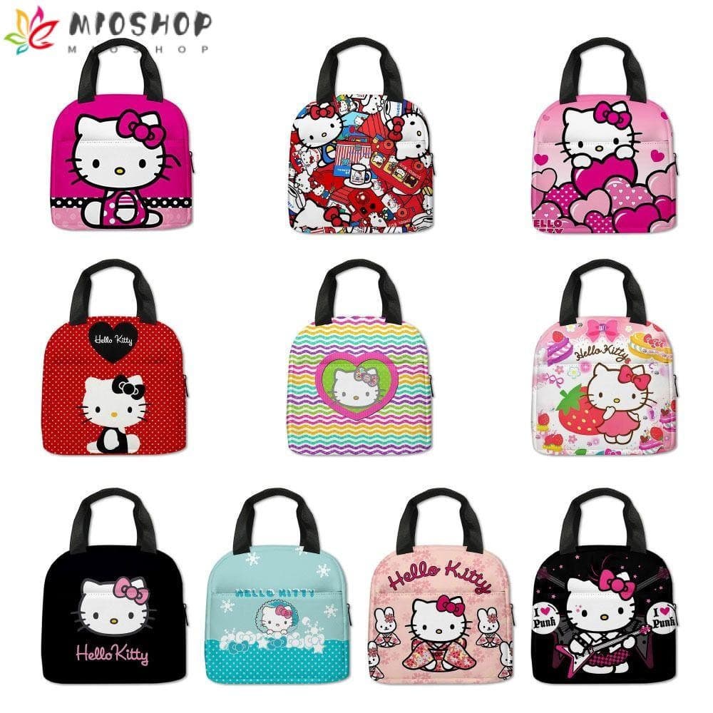 Lancheira MIOSHOP , Bolsa Térmica De Grande Capacidade Hello Kitty De Refeição Fofa De Desenho Animado Para Estudante
