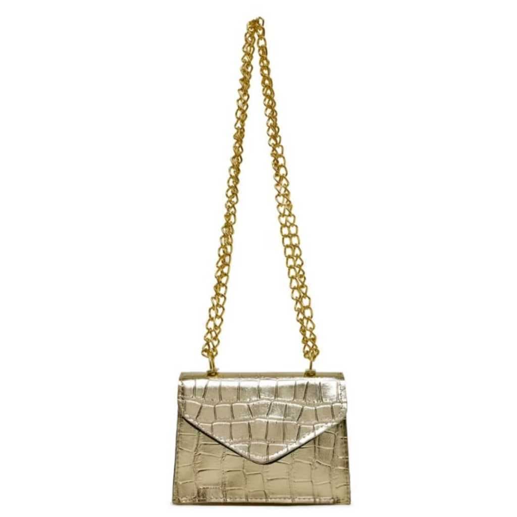 Mini bag Croco Bolsa balada brilhante noite pequena moderna elegante corrente lateral promoção oferta compacta
