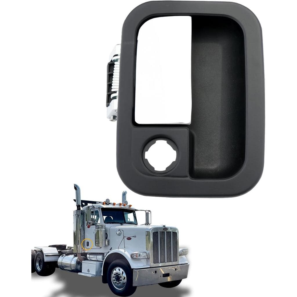 Maçaneta da Porta do Passageiro, Compatível com Kenworth 2005-2020, Peterbilt 2001-2025, Cromada, Lado Direito do Passag