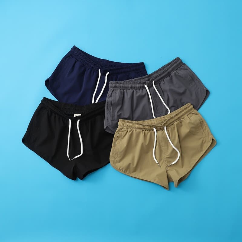 Shorts de treino e campo masculino de três pontos profissional elástico de secagem rápida justo de duas pontos