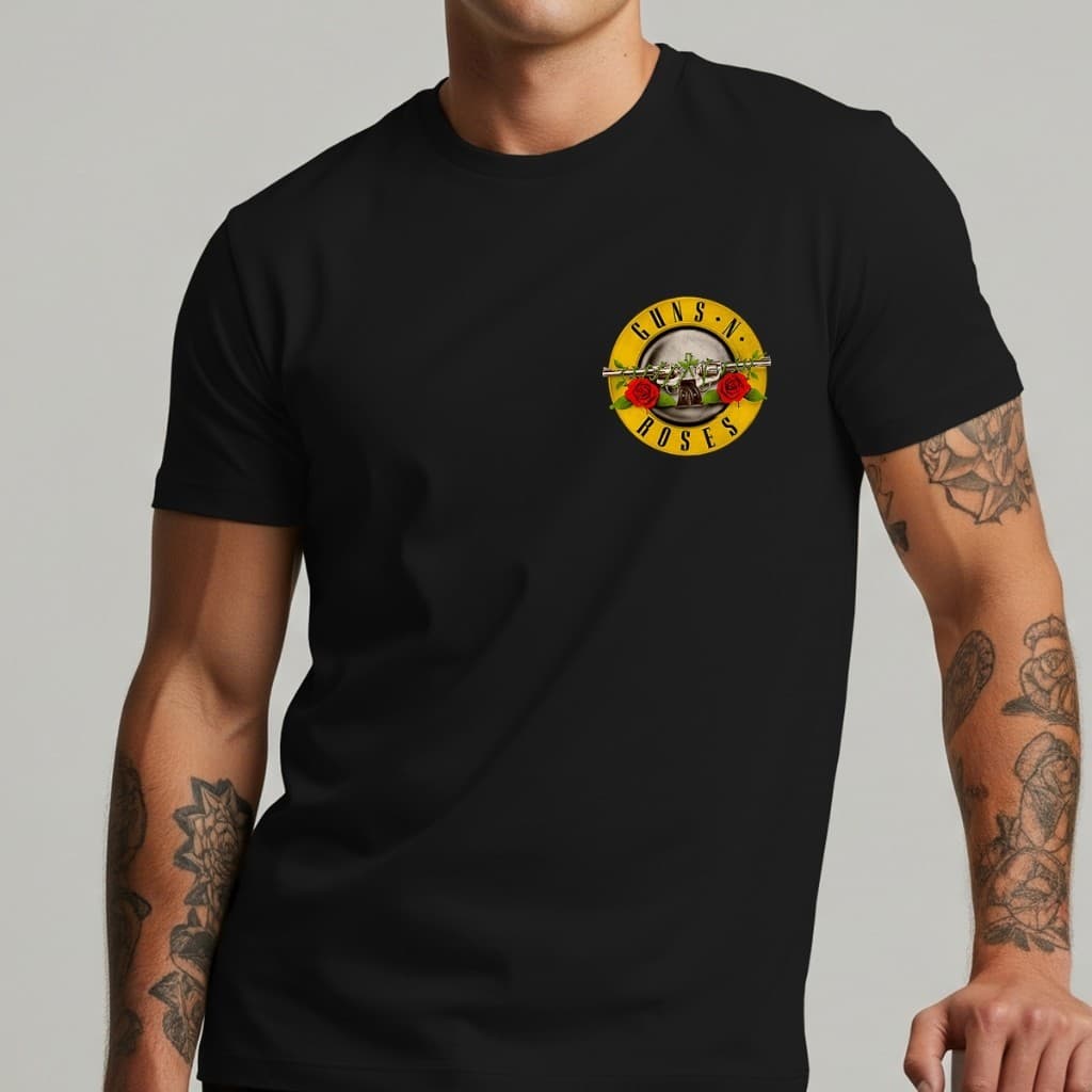 Camiseta Masculina Guns N' Roses Banda Rock Estilosa  Tshirt Skull Blusa T-Shirt Algodao Premium
