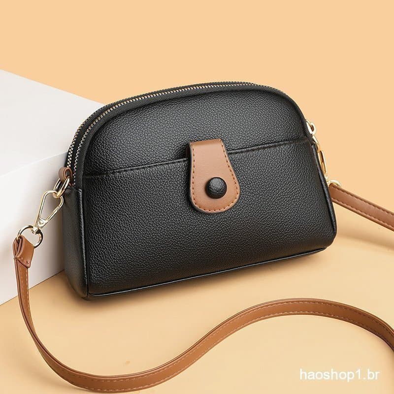 Bolsa de Ombro Feminina Pequena, Bolsa Transversal de Couro Feminina, Bolsa de Telefone Fashion, Bolsa Mensageiro de Omb