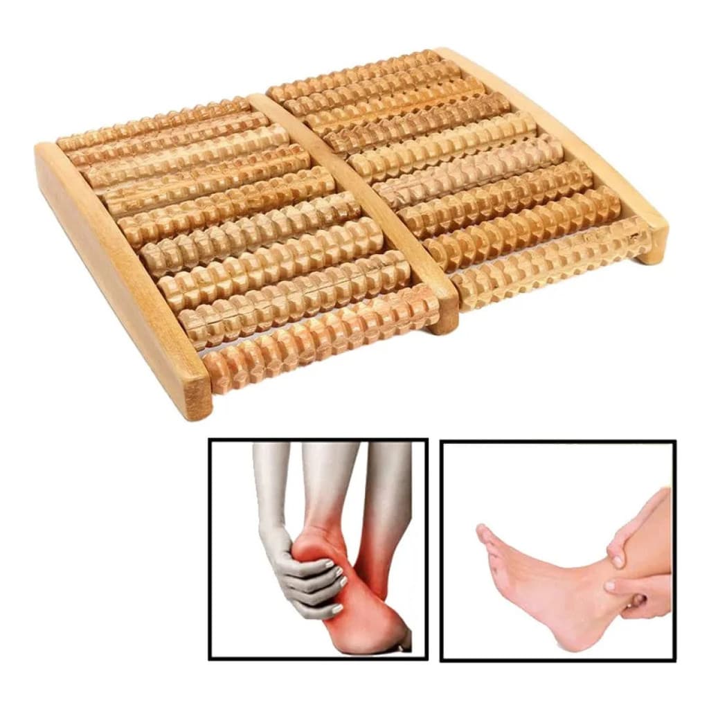 Massageador Pés De Madeira Relaxante Manual Anti-Stress