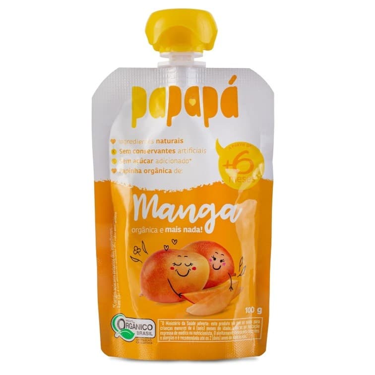 Papinha Papapá Orgânica de Manga 100g