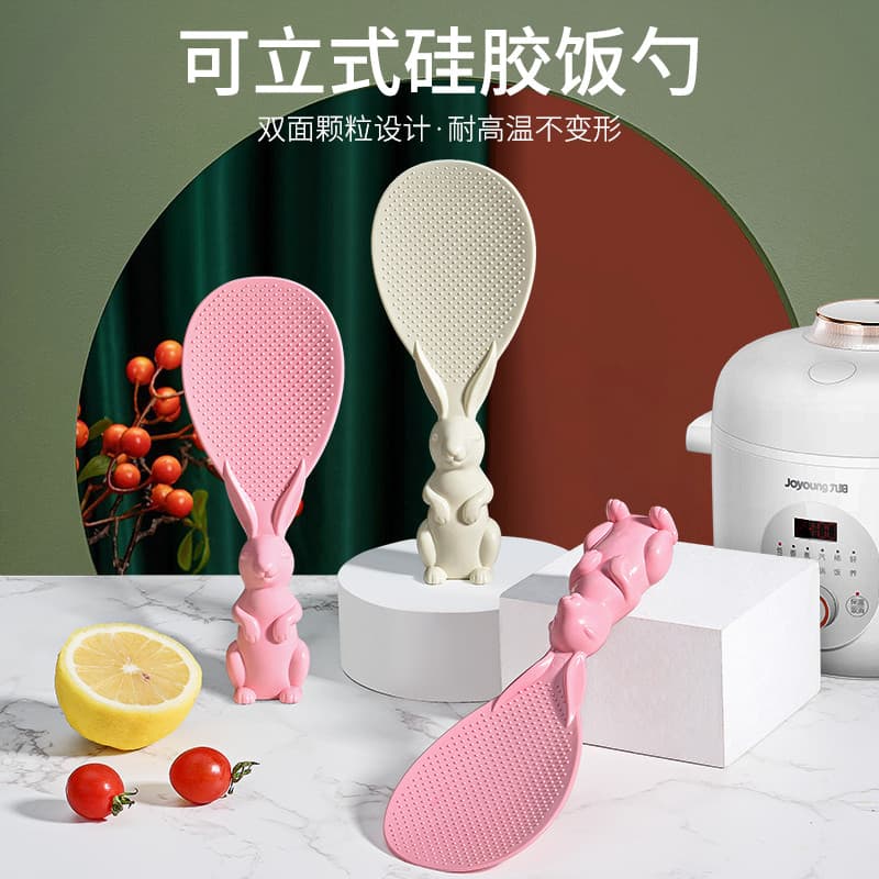 Colher de arroz doméstica antiaderente pá de arroz panela de arroz de Silicone dedicada colher de arroz resistente a alt