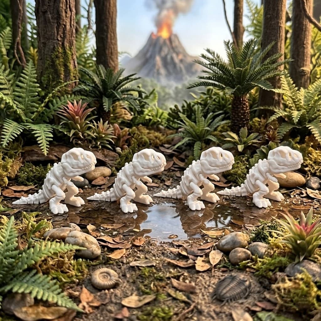 Dinossauro Articulado Esqueleto Colecional 3D Ideal Para Presentear