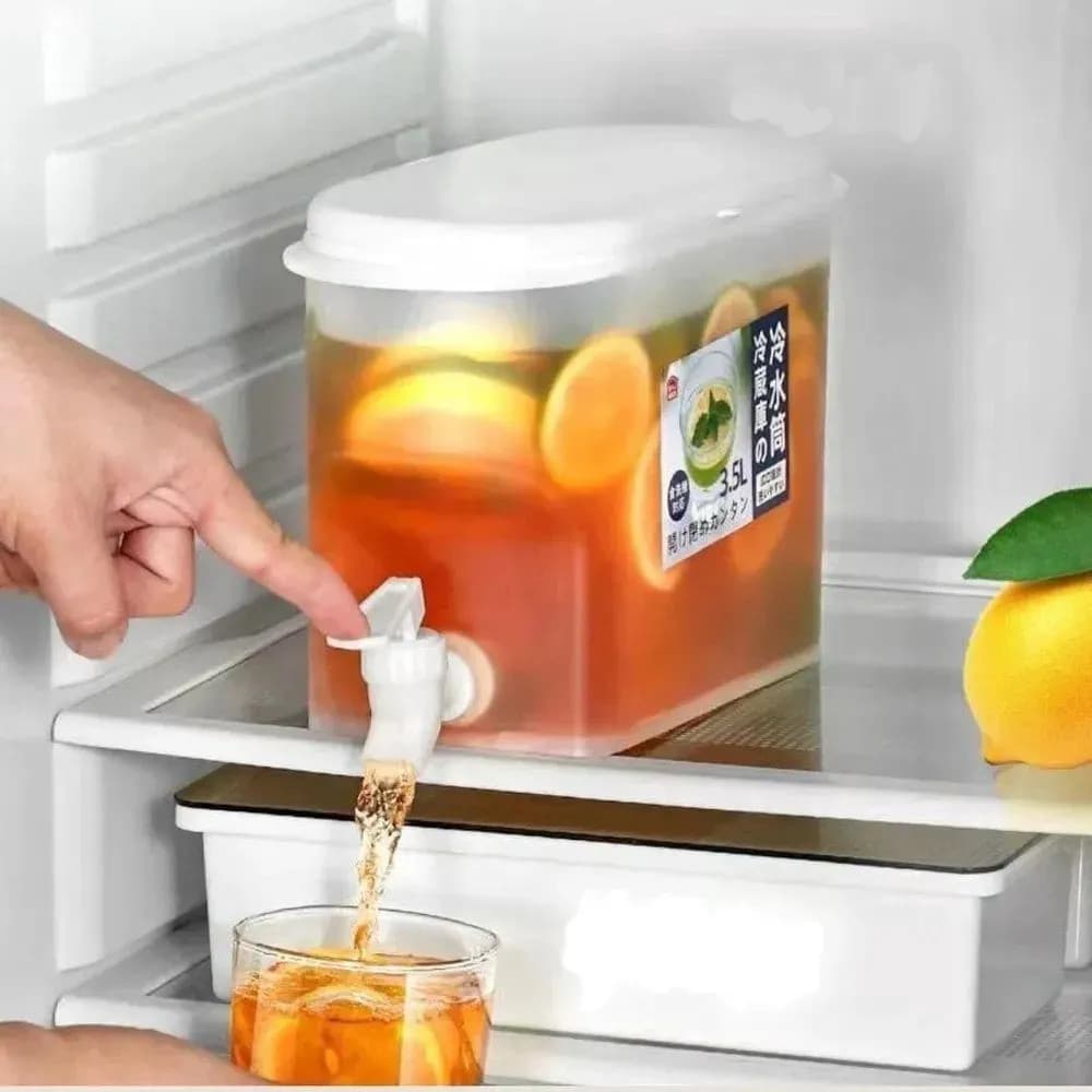 Garrafa de água fria de grande capacidade 3.5L | Geladeira dedicada com torneira e barril de bebidas | Garrafa de água d