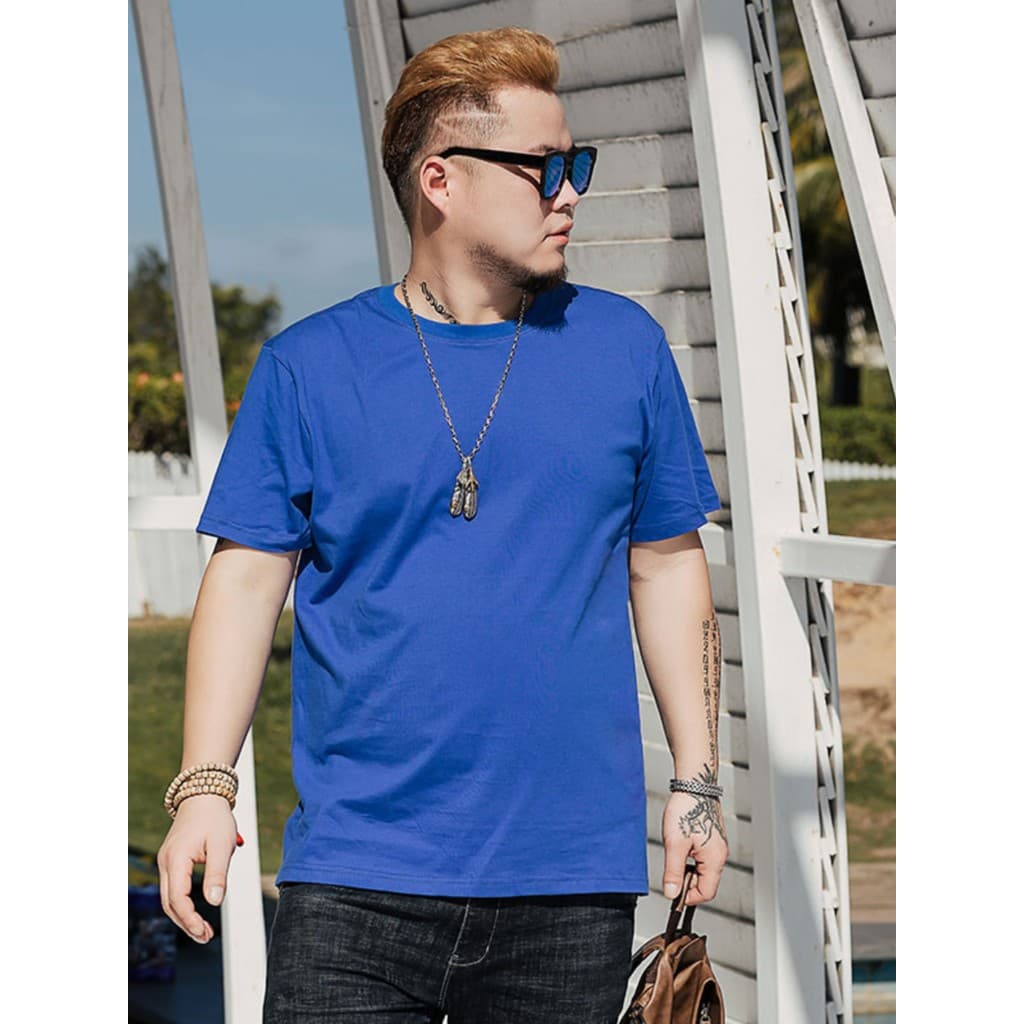 Verão mais gordura plus size roupas masculinas soltas tamanho Extra grande cara gordo camiseta de manga curta masculina