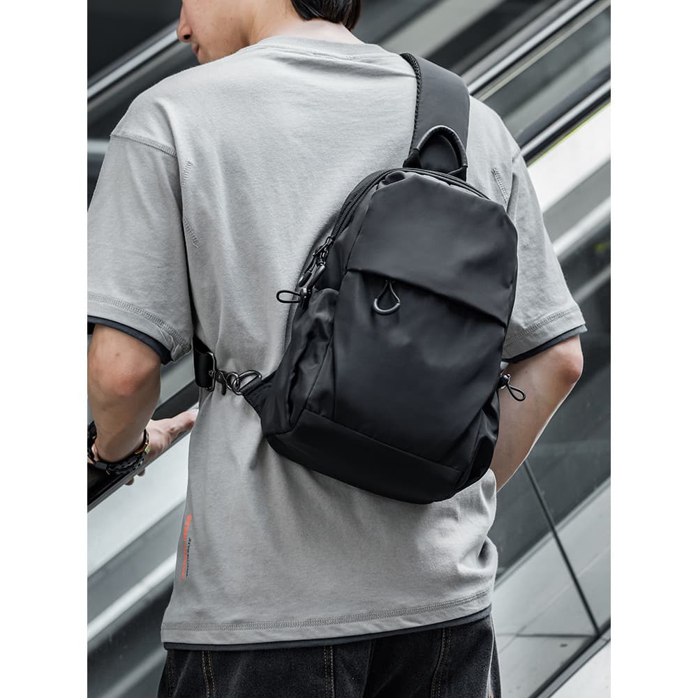 Bolsa de peito esportiva masculina mochila de um ombro bolsa mensageiro Street Wear bolsa mensageiro de grande capacidad