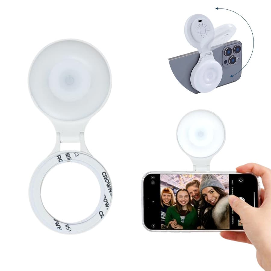 Luz Magnética Mini Ring Light LED Recarregável Portátil para Fotos e Vídeos (D-1305)