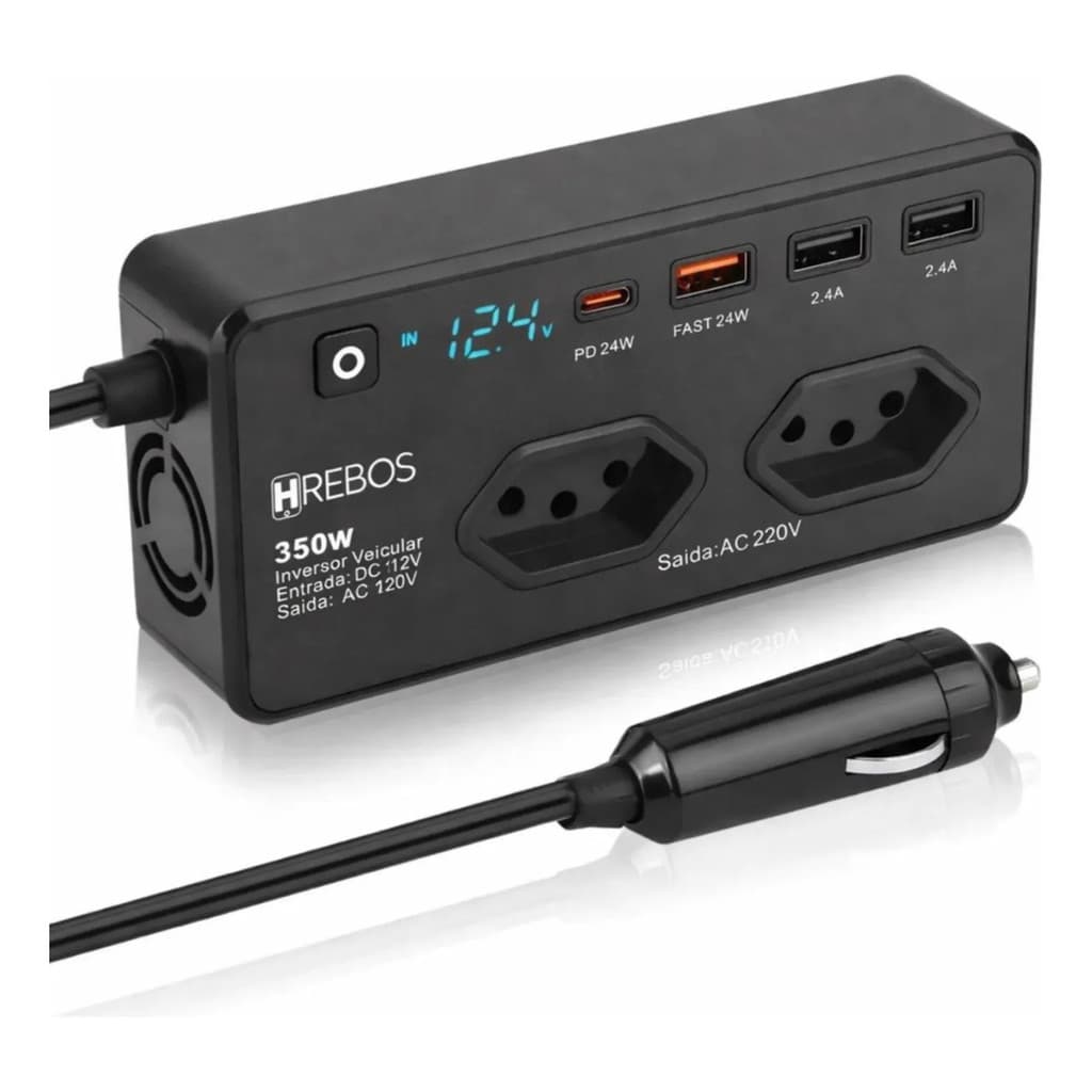 Inversor Veicular De Energia 12v Para 220v Hrebos, Starlink