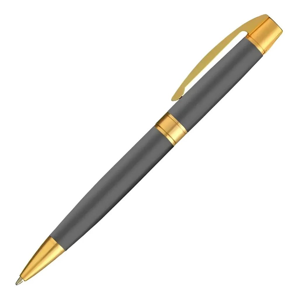 Caneta Crown Master Gold Esferografica 19968f Cinza
