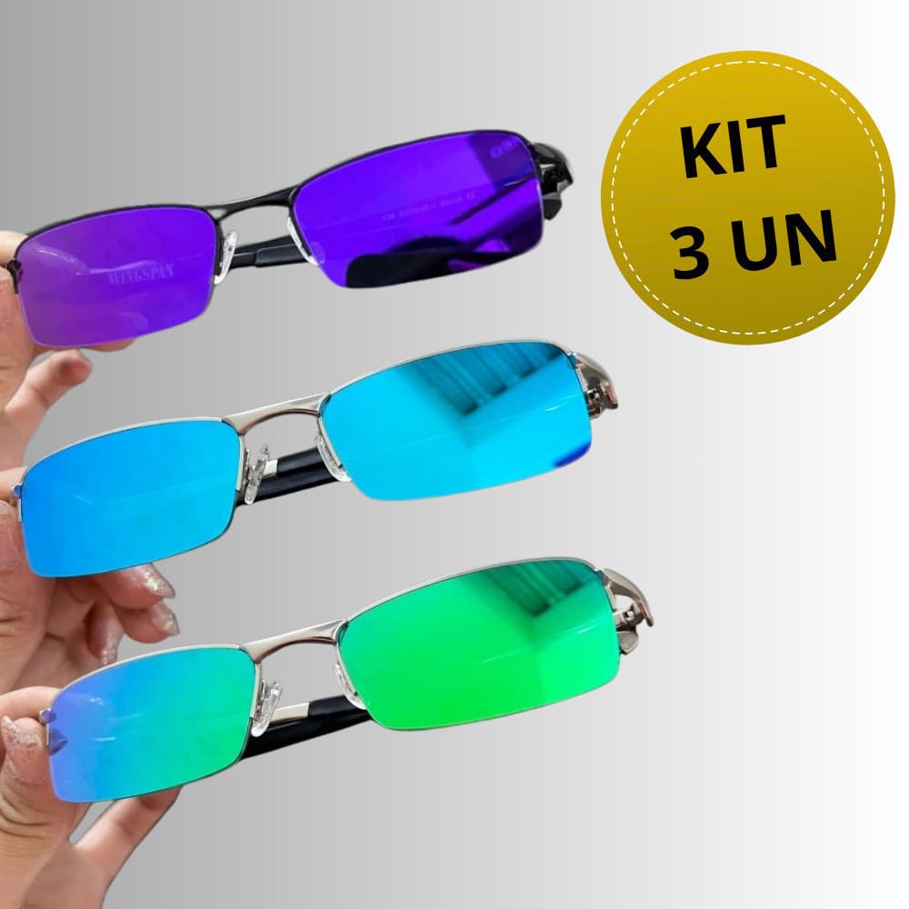 KIT 3 Lupinha do Vilão Espelhada Lupa de Vilão Top Proteção UV400 ACABAMENTO CLASS A