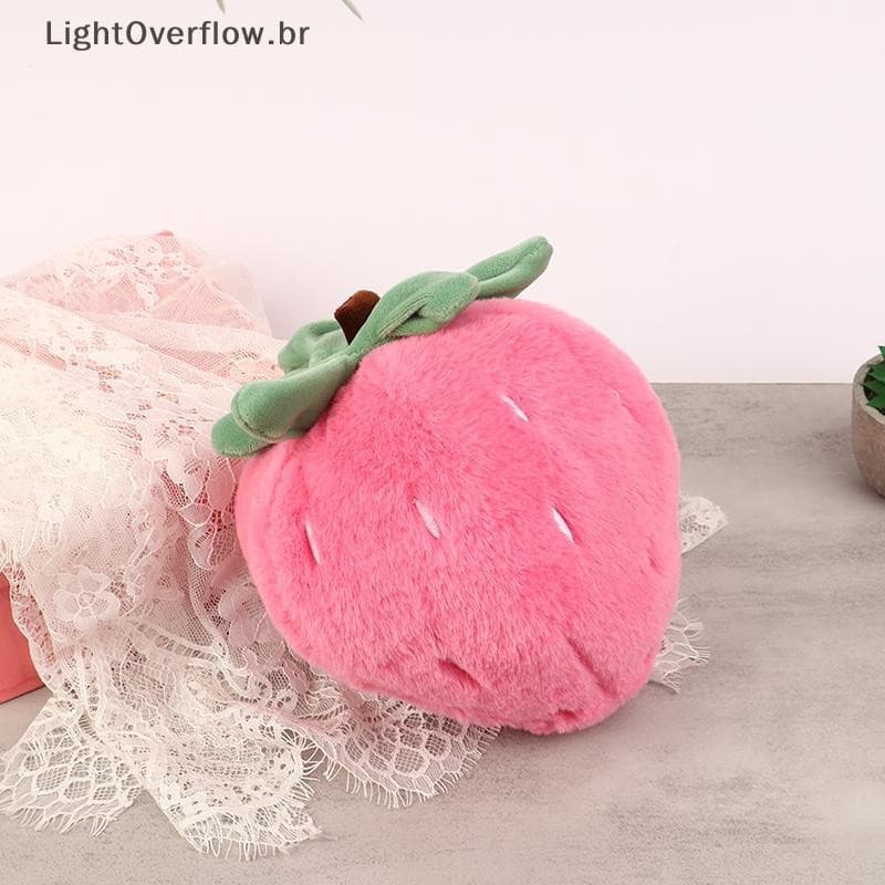 [LightOverflow] Travesseiro De Morango Super Macio , Brinquedo Criativo , Leve , Fofo , Boneca Decorativa Para Casa , En