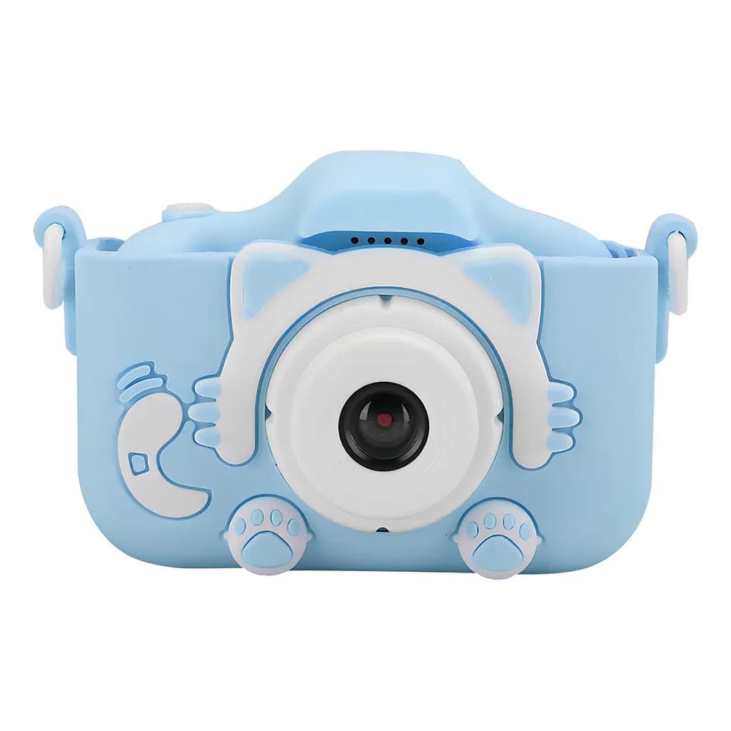 Máquina Fotográfica Digital Infantil Sd Vídeos Hd Fotos Jogo Cor Azul