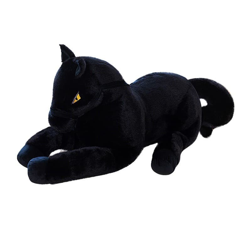 Fofo ​ Travesseiro De Pelúcia De Cavalo Preto Deitado 70 Cm , Boneca Realista-Companheiro De Cama De Tamanho Grande Para