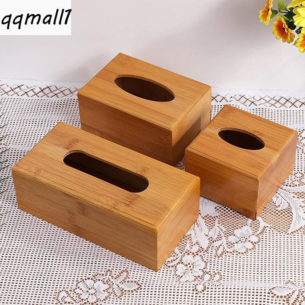 QQMALL1 Rack De Tecido Organizador De Mesa Para Escritório Em Casa Restaurante Ocidental Caixa De Armazenamento De Bambu